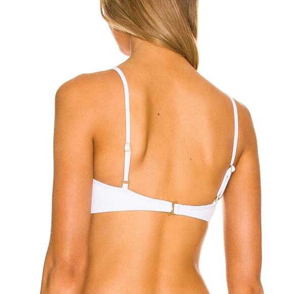 L*Space Helena Bikini Top in White Size Medium NWT - Picture 3 of 11